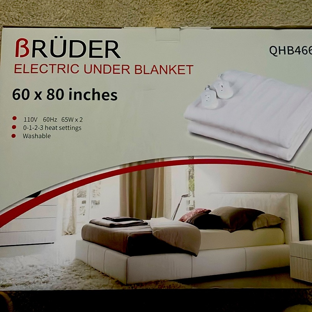 Brand new electric blanket 60x80 with 2 controllers..DISCOUNTED